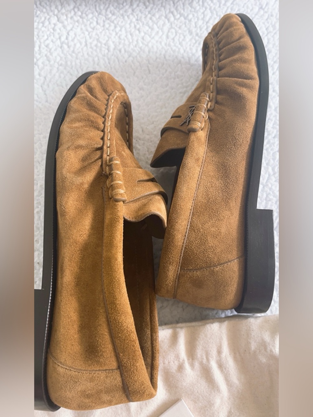 Saint Laurent Women’s YSL Le Loafer Supple in suede - Picture 7 of 16